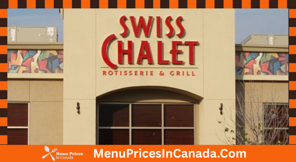 Swiss Chalet menu with prices in canada