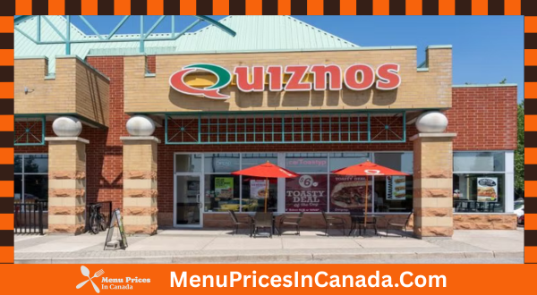 Quiznos Menu With Prices In Canada