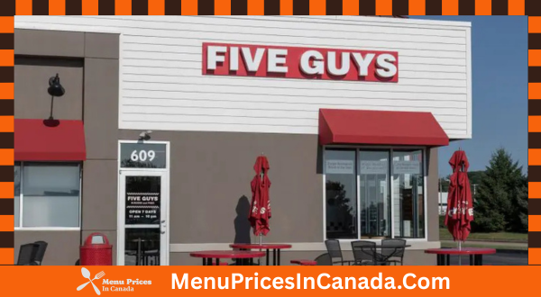 Five Guys Menu With Prices In Canada