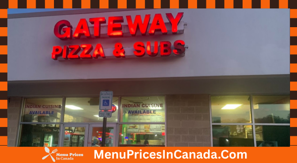 Gateway Pizza Menu With Prices In Canada