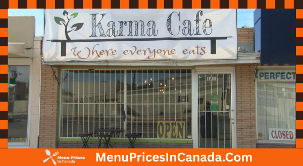 Karma's Cafe Menu With Prices In Canada