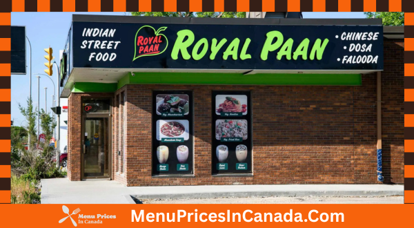 Royal Paan Menu With Prices In Canada