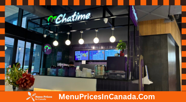 Chatime Menu With Prices In Canada