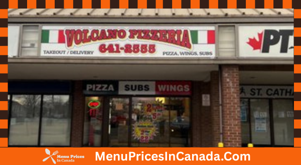 Volcano Pizzeria Menu With Prices In Canada